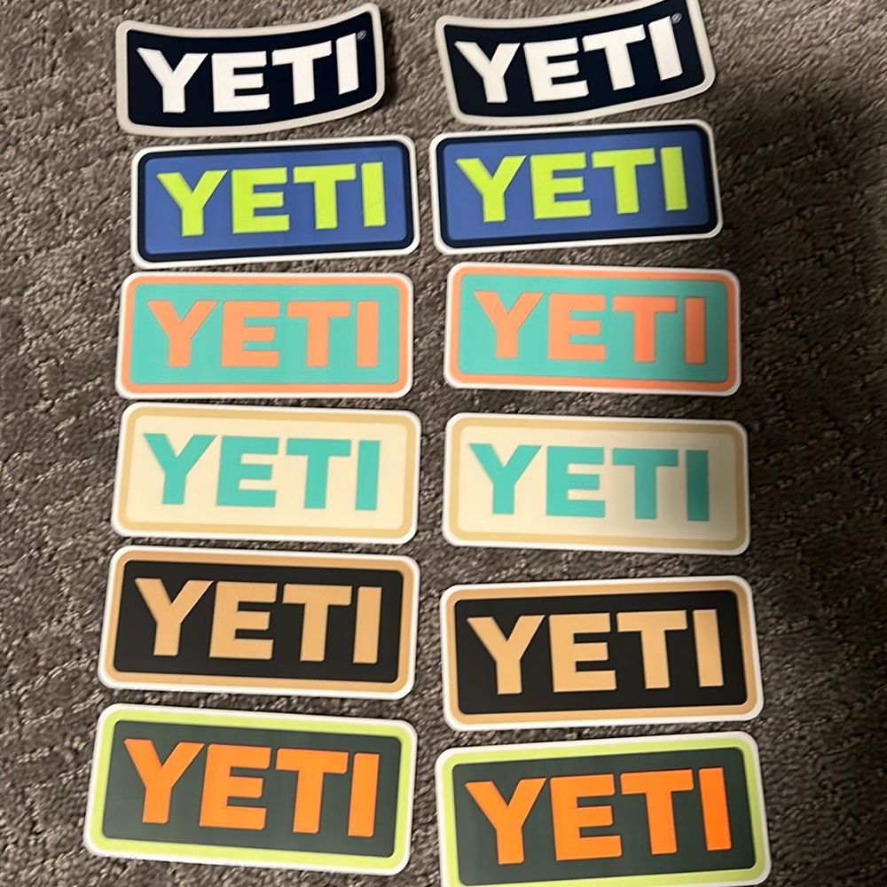 New!! Set of 12 Yeti Decals!